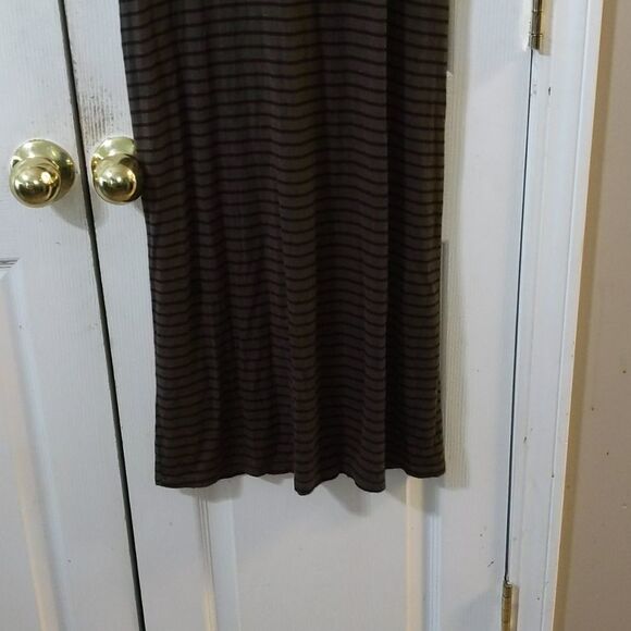 Lucky Brand army green striped maxi dress Sz S - Picture 3 of 6